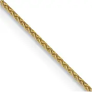 [JewelryWeb] 14ct White Gold Lobster Claw Closure 0.65mm Sparkle Cut Spiga Pendant Necklace Chain Jewelry Gifts for Women