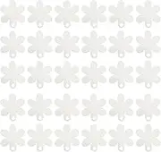 30 Pcs Heat Transfer Blank Name Plates,Blank Sublimation Tumbler Tag Sublimation Name Plates Unfinished Blank Nameplates for 40oz Tumbler Cup Sublimation Topper Personalized Tag (Flower Shaped)