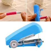 Mini Handheld Sewing Machine Portable Automatic Stitching DIY Home Use Blue