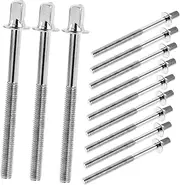 BESTonZON 12pcs Stainless Steel Drum Tension Lug Screws for Jazz Drum Kit Essential Replacement Parts for Percussion Instruments Quick Installation Silver Finish