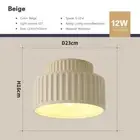 Nordic LED Ceiling Light Resin Lamp for Bedroom Hallway Living Room Study Restau
