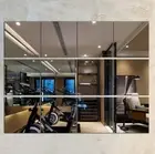 12"X12" Home Gym Mirror Wall-Mounted Glass Full Length Mirror Tiles Door 12PC