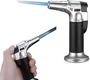 EZONEDEAL Kitchen Butane Torch Lighter Gun - Culinary Torch Refillable Butane Blow Torch Soldering Welding Burner Baking Lighter Adjustable Frame,Gas Burner Gas Torch For BBQ Desserts Baking
