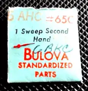 Bulova 6AHC Sweep Second Hand Red 11 watch repair part #65C