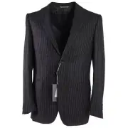 NWT $2195 CANALI Classic Fit Gray-Purple Striped Flannel Wool 38 R (fits 40)