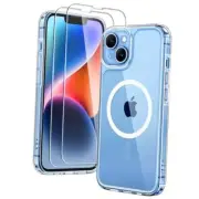3 in 1 Magnetic Case, [Compatible with MagSafe] [with 2X for iPhone 13 A-Clear
