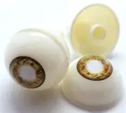 Realistic Acrylic Eyes for Halloween PROPS, MASKS, DOLLS ( BROWN BLIND 26 mm)