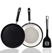 Aluminum Nonstick Crepe Pan, 12” Non Stick Skillet Pan, Induction Base Grill Pan