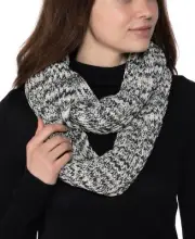 Style & Co Space-Dye Grey Women Infinity Scarf