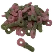 Frisia Fruit Gums Sour Watermelon Tongen Two Colored Vegan 175g