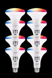 4 Boxes of 2 Sylvania Smart+ BR30 Full Color LED Light Bulbs with Bluetooth Mesh