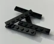 LEGO Parts - Black Plate 1 x 6, 3666, QTY 5
