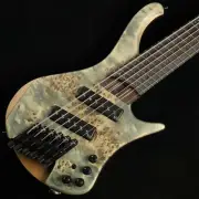 Old Ibanez Ehb1506Ms Black Ice Flat S/N I240708103 Headless 6 String