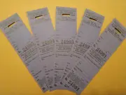 Lot of 5 SLSF Frisco Baggage Luggage Strap Check COD Tag Form G.B.O. 62