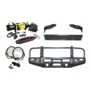 4X4FORCE Premium Armor 3 Loop Bumper Bullbar Lights Winch for Toyota Prado 90