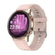 Women Smart Watch Man Clock BT Call MP3 Player 1.28 Inch HD Full Touch IP68 Waterproof Fitness Tracker - Pink