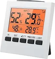 Labymos LCD Digital Weless Indoor/Outdoor Thermometer Hygrometer ℃/℉ Temperature Humidity Meter with Max Min Value Display Transmitter