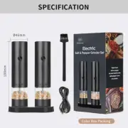 NNEDSZ Rechargeable Electric Salt and Pepper Grinder Set (Includes Two Grinders)