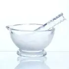 Glass Mortar and Pestle 1 Set Transparent Durable Laboratory Grinding Equipment