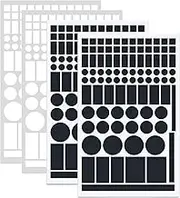 LED Light Blocking Stickers, Ling-Luo LED Light Blackout Sticker Light Dimming Stickers, LED Filters Dimming Sheets for Routers, TV LED Covers Blackout (White-2,Black-2)