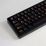 Mictlán Keycap Set, Cherry Profile Double Shot PBT Black Translucent Mechanical Keyboard Caps