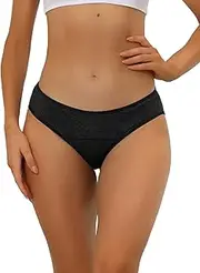 [Allegra K] Ladies Period Underwear Mid Rise Hipster Briefs Plus Size
