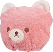 Kids Quick Dry Hair Towel Wrap Cap Cute Cartoon Bear Head Drying Wrap Hat Ultra Absorbent Turban Soft Velvet Bath Shower Sauna Head Towel Drying Cap Hat for Long Short Curly Straight Hair