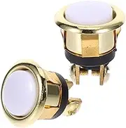Angoily 2pcs Weatherproof Doorbell Push Button Replacement Lighted Round Design Easy Install for Home Office Hotel