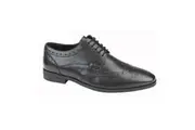 Roamers Mens Softie Leather Brogues (Black) - UTDF2204
