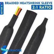 Heat Shrinkable Braided Sleeving Noise Reduction Hose Cable Line 2:1 Shrink Wrap