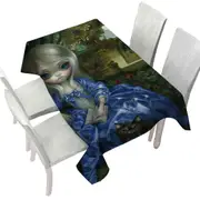 Alice and Cat Fairytale Daydreaming Wonderland Tablecloth