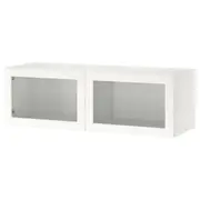BESTÅ wall-mounted cabinet combination, white/Ostvik white, 120x42x38 cm