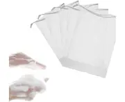 50x Soap Net Soap Bag Soap Saver Soap Scrap Bag Soap Sack Bubble Mesh Bags with Cord Cleaning Tools