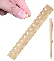 Wooden Plant Ruler – Seeder Spacing Template, Accurate Gardening Tool for Planting | Wooden Dibber for Seed Spacing, Garden Seeder Tool for Vegetables, Precision Planter Tools for Easy Seed Layout