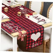 7 Pieces Valentine's Day Table Runner Placemats Decorations for Classic Style