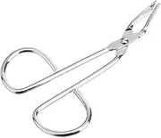 OATIPHO Stainless Steel Scissors Shaped Eyebrow Tweezer Clip Silver Facial Hair Plucker for Precise Eyebrow Grooming Durable Design for Women Sleek and Functional