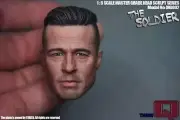 1/6 Male Soldier Head Sculpture Carved WWII Army For 12in Man Action Figure