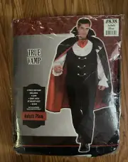 True Vampire Adult Costume, Adult Plus Size Black - NWT