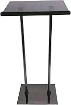 Black Acrylic Podium Pulpit for Churches Floor Stand Portable Plexiglass Podium Lecterns & Podiums, Stand Up Desk for Church Classroom Stage