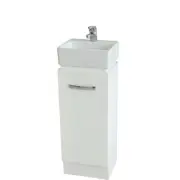 335*290*930mm Apollo Mini Ensuite Gloss White Ceramic Basin-Top