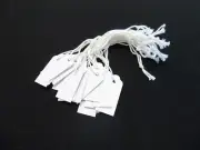 White Recycled Extra Small Swing Tags Packs of 100