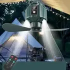 Portable Camping Fan with LED Lantern Remote Control Rechargeable Folding