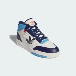 【adidas 愛迪達】籃球鞋 男鞋 運動鞋 包覆 緩震 高筒 三葉草 DROP STEP XL 2.0 藍 ID2830