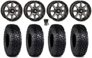 High Lifter HL10 14" Wheels Smoke 30" Intersect Tires Polaris Ranger XP 9/1K