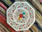 18" Marble Coffee Side Table Top Malachite Lapis Lazuli Inlay Garden Decor vf