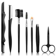 7 Pcs Professional Eyebrow Grooming Kit Eyebrow Trimming Scissors Tweezers