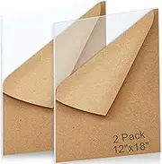 2Pack Clear Acrylic Sheet Cast Plexiglass 12 x 18", 1/8" Thick (3mm) Transparent Plastic Sheet, Easy to Cut for DIY Display Projects, Advertisement Signs, Shelves