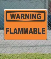 WARNING Flammable - OSHA Safety SIGN 10" x 14"
