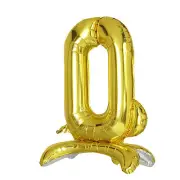 GOLD 27" tall Letter Q Mylar Foil Standing Balloon Party Backdrop Decorations