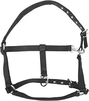 Sosoport Adjustable Horse Halters, Heavy Duty Nylon Chin and Throat Snap Halter Horse Padded Halter with Chrome Plated Hardware Horse Head Collar Riding Equipment
